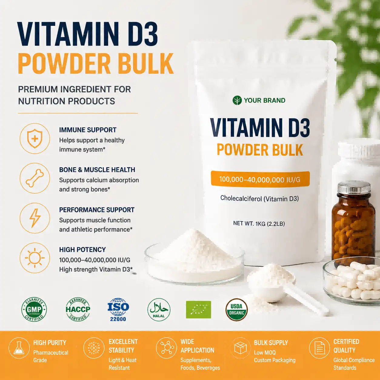 What is the benefit of vitamin D3 powder?